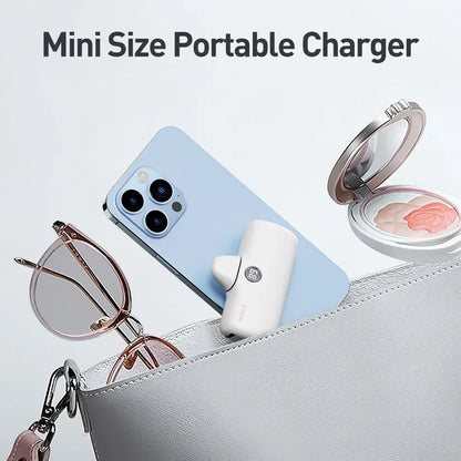 IWALK Power Bank Portátil 4800mAh - Carregador Ultra Mini com Carga Rápida para iPhone e Dispositivos Móveis - Banco de Bateria Externo