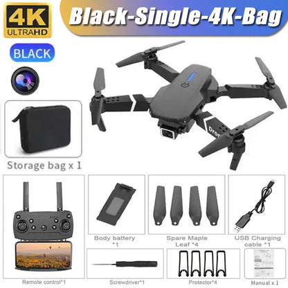 Drone Profissional E88 4K com Câmera HD 1080P, WiFi, FPV, Altura Hold e Design Dobrável