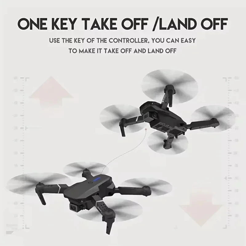 Drone Profissional E88 4K com Câmera HD 1080P, WiFi, FPV, Altura Hold e Design Dobrável