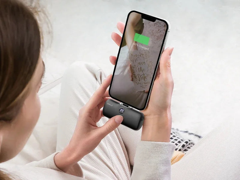 IWALK Power Bank Portátil 4800mAh - Carregador Ultra Mini com Carga Rápida para iPhone e Dispositivos Móveis - Banco de Bateria Externo
