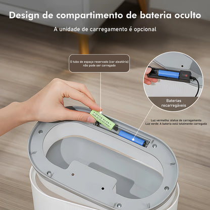 Lixeira Automática com Sensor, Lixeira de Banheiro, Lixeira Automática, Lixeira para Cozinha, Lixeira Inteligente com Sensor, 12L