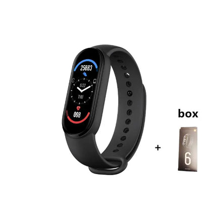 Pulseira Inteligente M6 Smomen para Fitness - Monitor de Frequência Cardíaca e Pressão Arterial - À Prova d'Água - Compatível com Mi Band 6 - Ideal para Homens e Mulheres