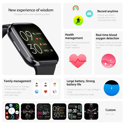 Relógio Inteligente de Luxo 2024 para Homens e Mulheres - Monitor de Fitness - À Prova d'Água - Pulseira Esportiva Estilosa - Compatível com IOS e Android