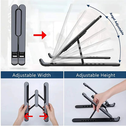Suporte Universal para Laptop, Suporte Ajustável para Computador, Estável, Portátil e Dobrável