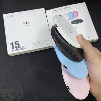 Carregador Wireless 15W Qi Indução Rápida para iPhone 12/11 Pro, Xs Max, Samsung e Xiaomi