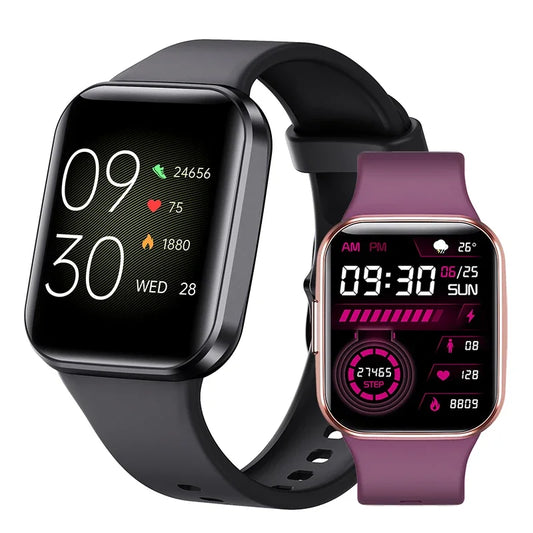 Relógio Inteligente de Luxo 2024 para Homens e Mulheres - Monitor de Fitness - À Prova d'Água - Pulseira Esportiva Estilosa - Compatível com IOS e Android