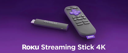 Acessório de TV Ao Vivo, Roku Streaming Stick 4K Original - HDR Dolby Vision, Controle Remoto por Voz
