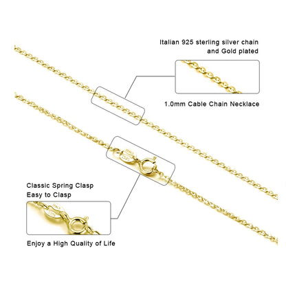 Colar Feminino Kiss Muny 14k Ouro Genuíno com Prata Esterlina 925 – Corrente Artesanal Elegante