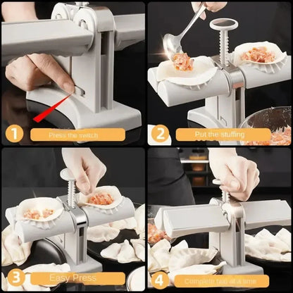 Máquina manual cabeça dupla para fechar pastel, bolinhos.