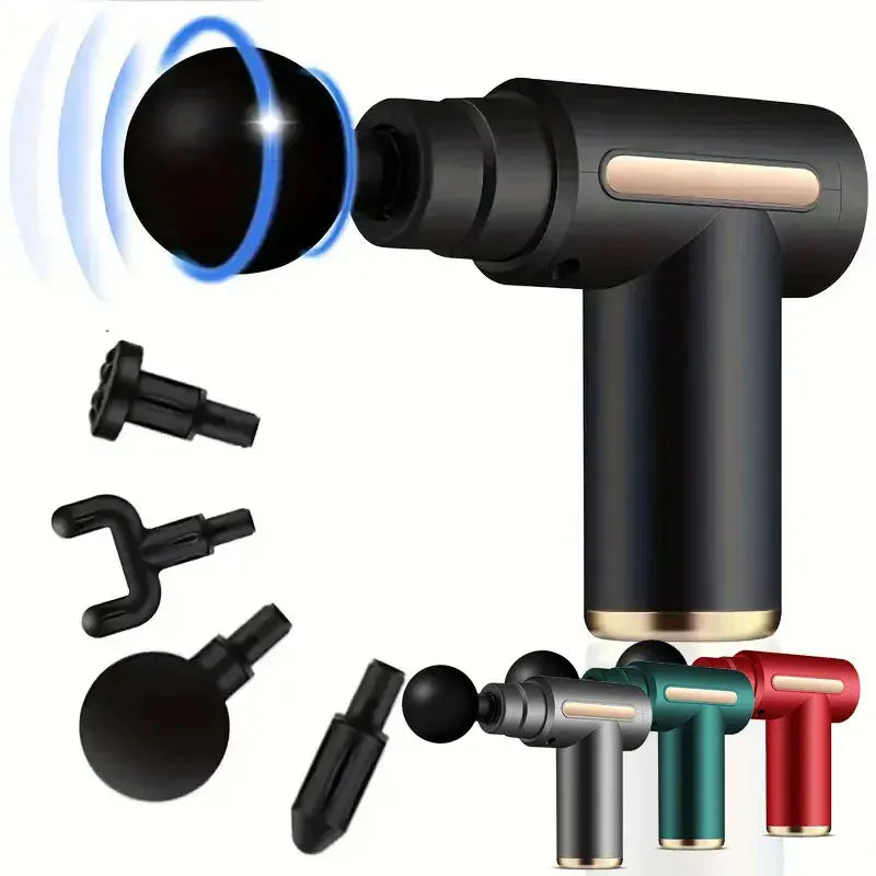 Gun de Fascia Portátil 2025 - Massagem de Tecidos Profundos, Mini, Leve e Ajustável com Velocidade Variável - Equipamento de Massagem Ideal para Todo o Corpo