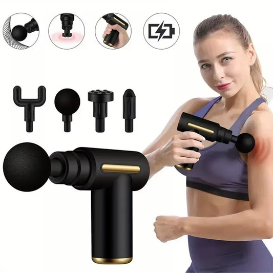 Gun de Fascia Portátil 2025 - Massagem de Tecidos Profundos, Mini, Leve e Ajustável com Velocidade Variável - Equipamento de Massagem Ideal para Todo o Corpo
