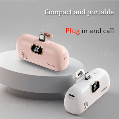 Carregador externo 20W, Mini Portátil 10000mAh - Carga Rápida para iPhone e Smartphones