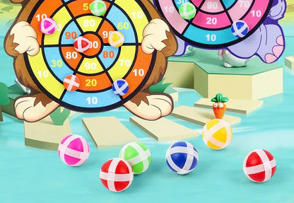 Jogos Educativos - Jogo de Dardos para Bebê com Bola Grudante - Brinquedo de Dardos Esportivos Internos - Jogo Montessori para Crianças de 3 a 7 Anos