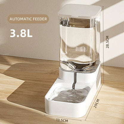 Alimentador para Cães e Gatos, Tigela Automática de Alimentação e Água, Recipiente Transparente de Armazenamento de Ração para Pets, Dispensador de Ração, Acessórios para Filhotes e Gatinhos.