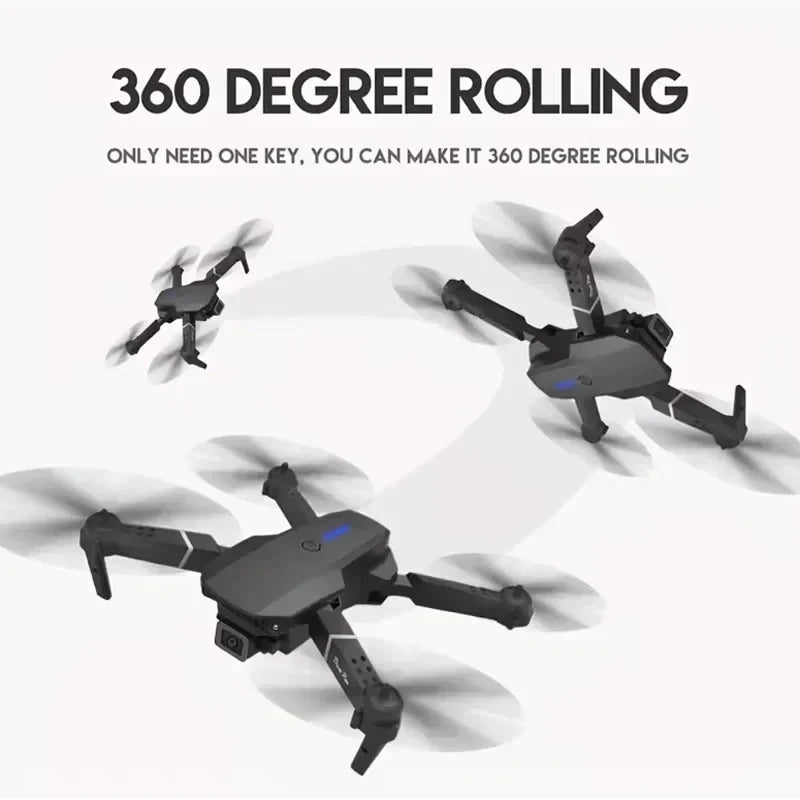 Drone Profissional E88 4K com Câmera HD 1080P, WiFi, FPV, Altura Hold e Design Dobrável