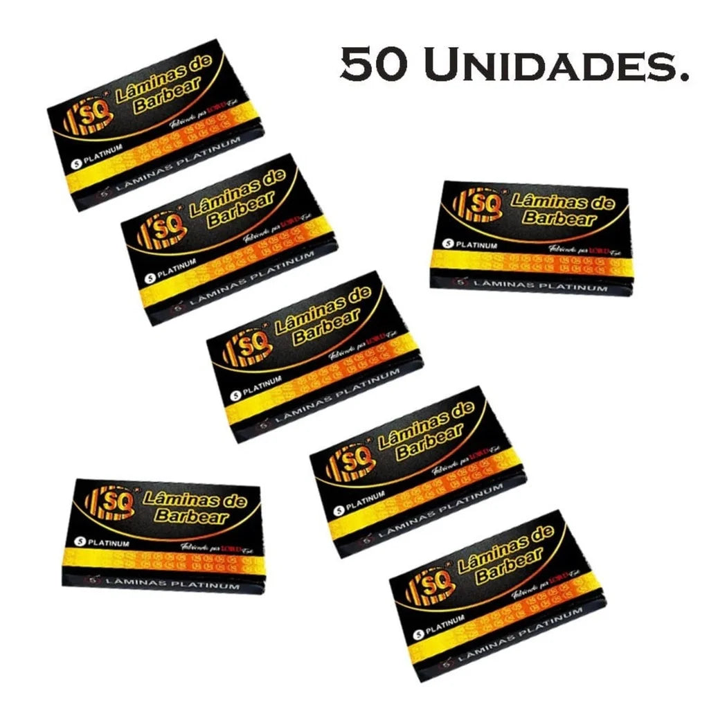 Lamina Para Barbear Lord Platinum Profissional Cx 50 Unidades