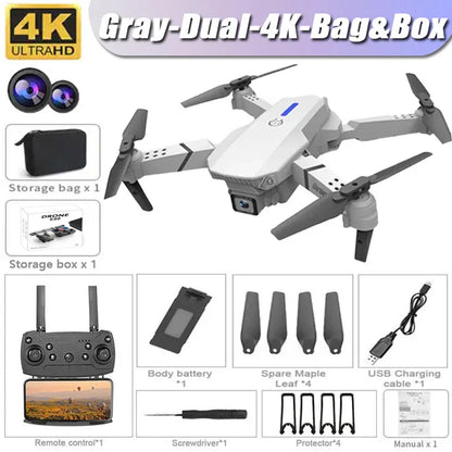 Drone Profissional E88 4K com Câmera HD 1080P, WiFi, FPV, Altura Hold e Design Dobrável