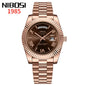 Nibosi relógios masculinos de luxo marca superior relogio masculino famoso moda casual vestido relógio militar quartzo relógios pulso saat