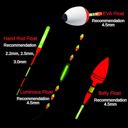 Luzes fluorescentes para pesca, excelentes para flutuador e luz de vara para pesca noturna.