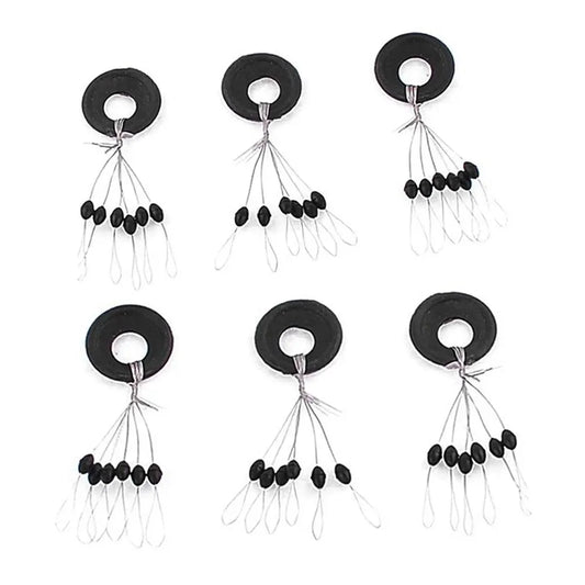 Stoper de pesca tipo oval, 100 conjunto com 6 stoper - 600 pçs