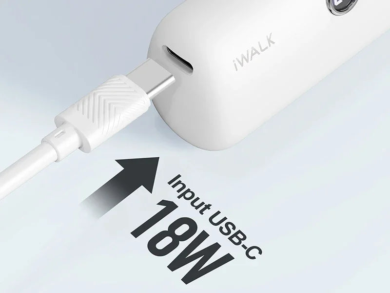 IWALK Power Bank Portátil 4800mAh - Carregador Ultra Mini com Carga Rápida para iPhone e Dispositivos Móveis - Banco de Bateria Externo