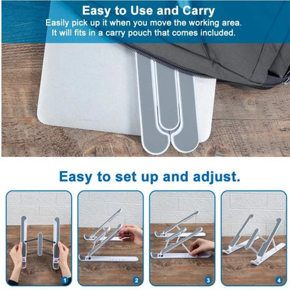 Suporte Universal para Laptop, Suporte Ajustável para Computador, Estável, Portátil e Dobrável