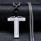 Cruz de Aço Inoxidável – Gargantilha Colar para Homem Banhada a Ouro – Joias Masculinas com Corrente Estilosa (Modelo N1173S02)