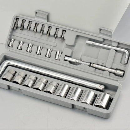 Conjunto Chave De Roda Soquetes Sextavados Titanium 27 Pçs