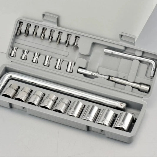 Conjunto Chave De Roda Soquetes Sextavados Titanium 27 Pçs