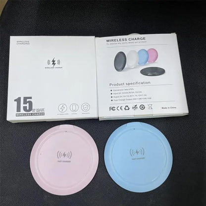 Carregador Wireless 15W Qi Indução Rápida para iPhone 12/11 Pro, Xs Max, Samsung e Xiaomi