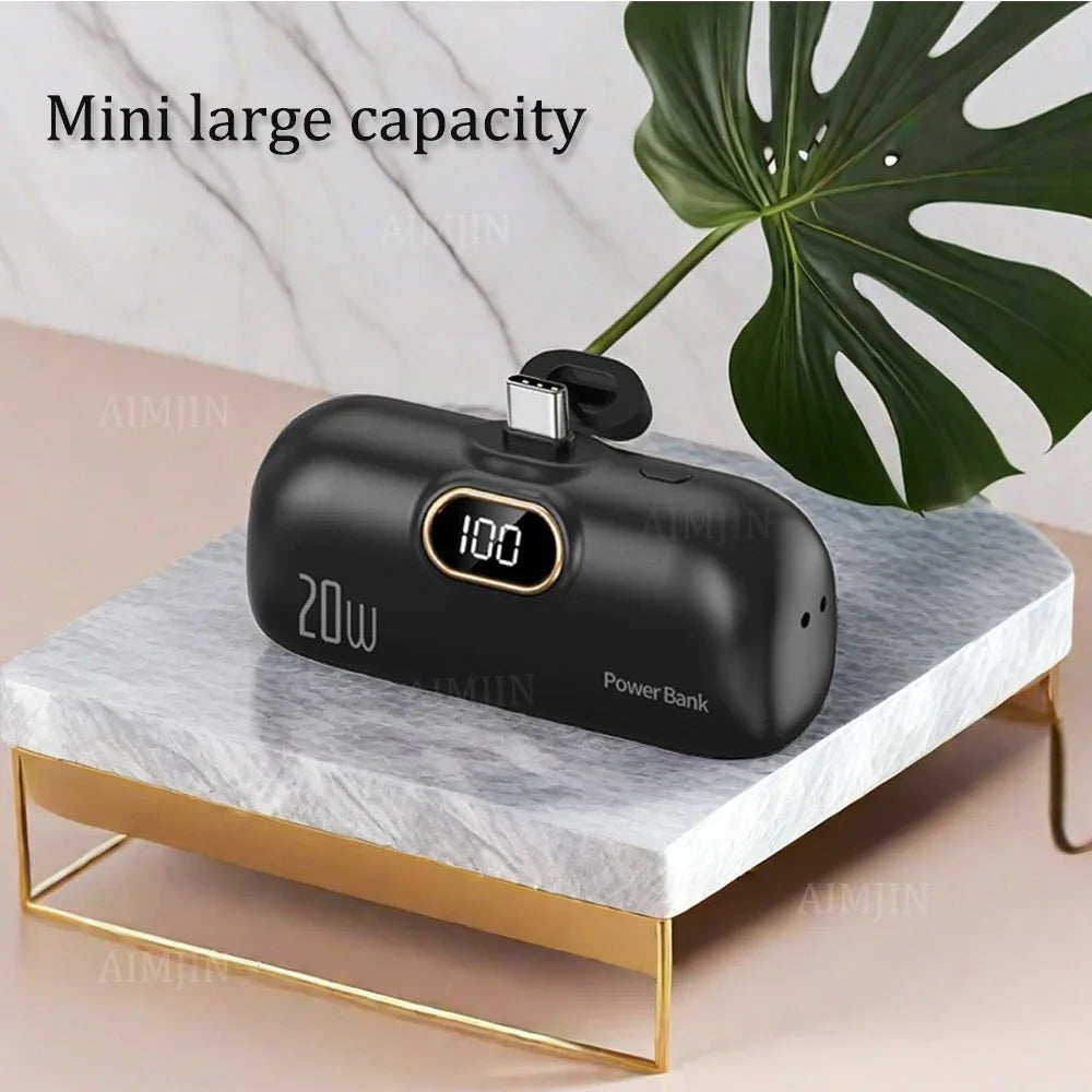 Carregador externo 20W, Mini Portátil 10000mAh - Carga Rápida para iPhone e Smartphones