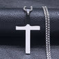 Cruz de Aço Inoxidável – Gargantilha Colar para Homem Banhada a Ouro – Joias Masculinas com Corrente Estilosa (Modelo N1173S02)