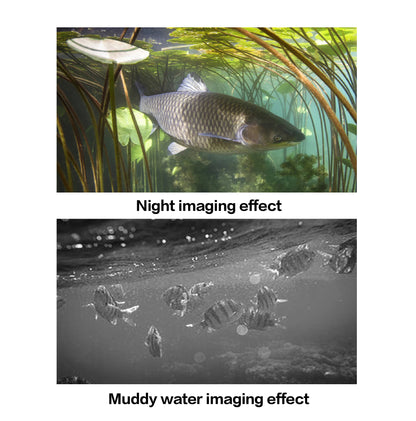 Localizador de peixe portátil, água profunda, 1080P 4,3 polegadas LCD Fish Finder subaquático 220 ° Câmera de pesca com visão noturna.