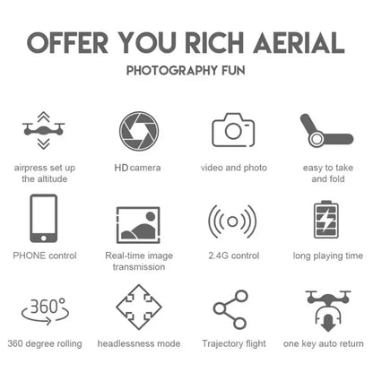 Drone Profissional E88 4K com Câmera HD 1080P, WiFi, FPV, Altura Hold e Design Dobrável