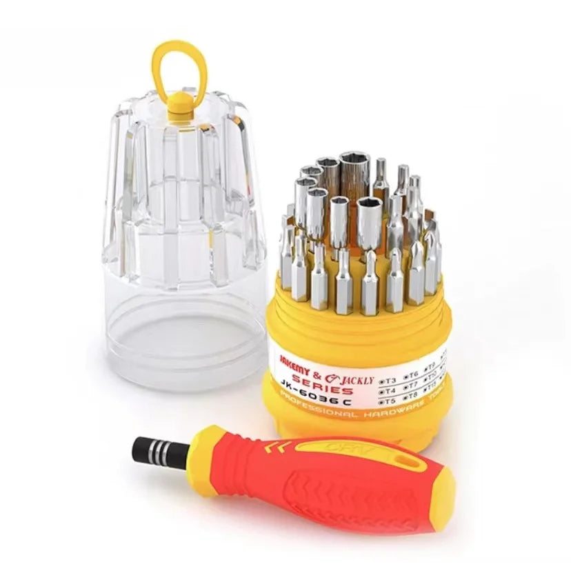Kit de Ferramentas 31 Peças Torx Philips para Celular, Notebook e PC