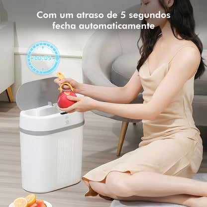 Lixeira Automática com Sensor, Lixeira de Banheiro, Lixeira Automática, Lixeira para Cozinha, Lixeira Inteligente com Sensor, 12L