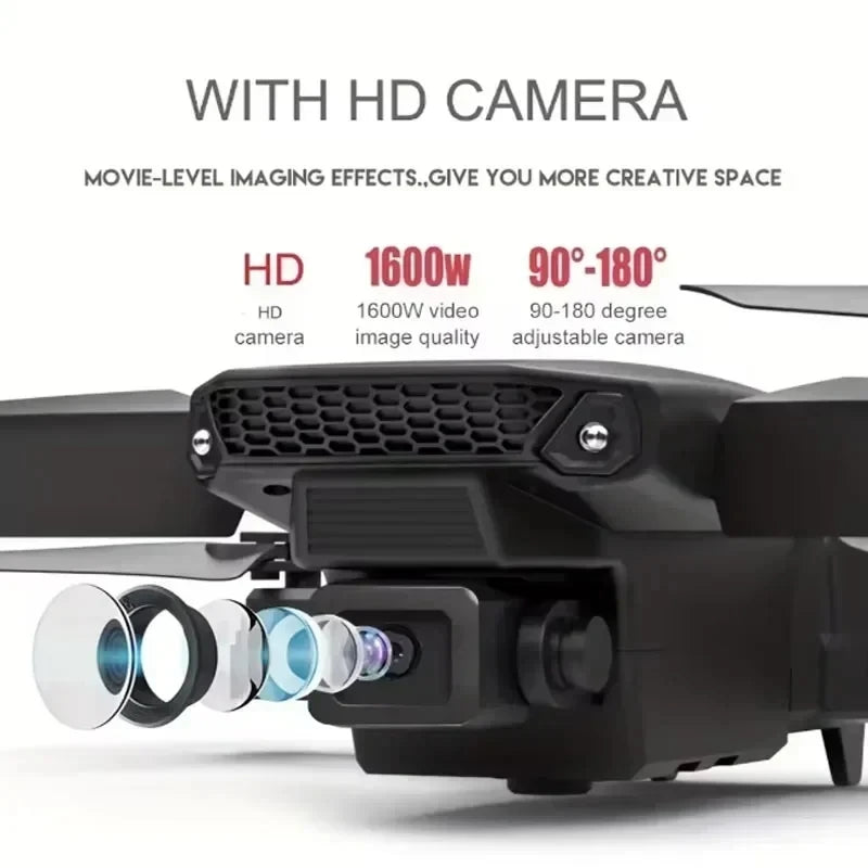 Drone Profissional E88 4K com Câmera HD 1080P, WiFi, FPV, Altura Hold e Design Dobrável
