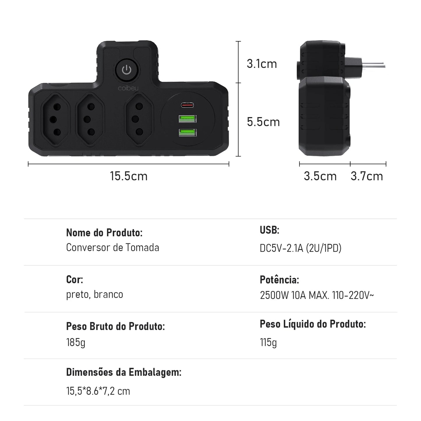 Tomada, plugue, régua de tomadas, tomada USB, tomada de parede, extensão elétrica, ponto de energia, adaptador universal de plugue.