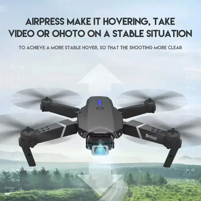 Drone Profissional E88 4K com Câmera HD 1080P, WiFi, FPV, Altura Hold e Design Dobrável