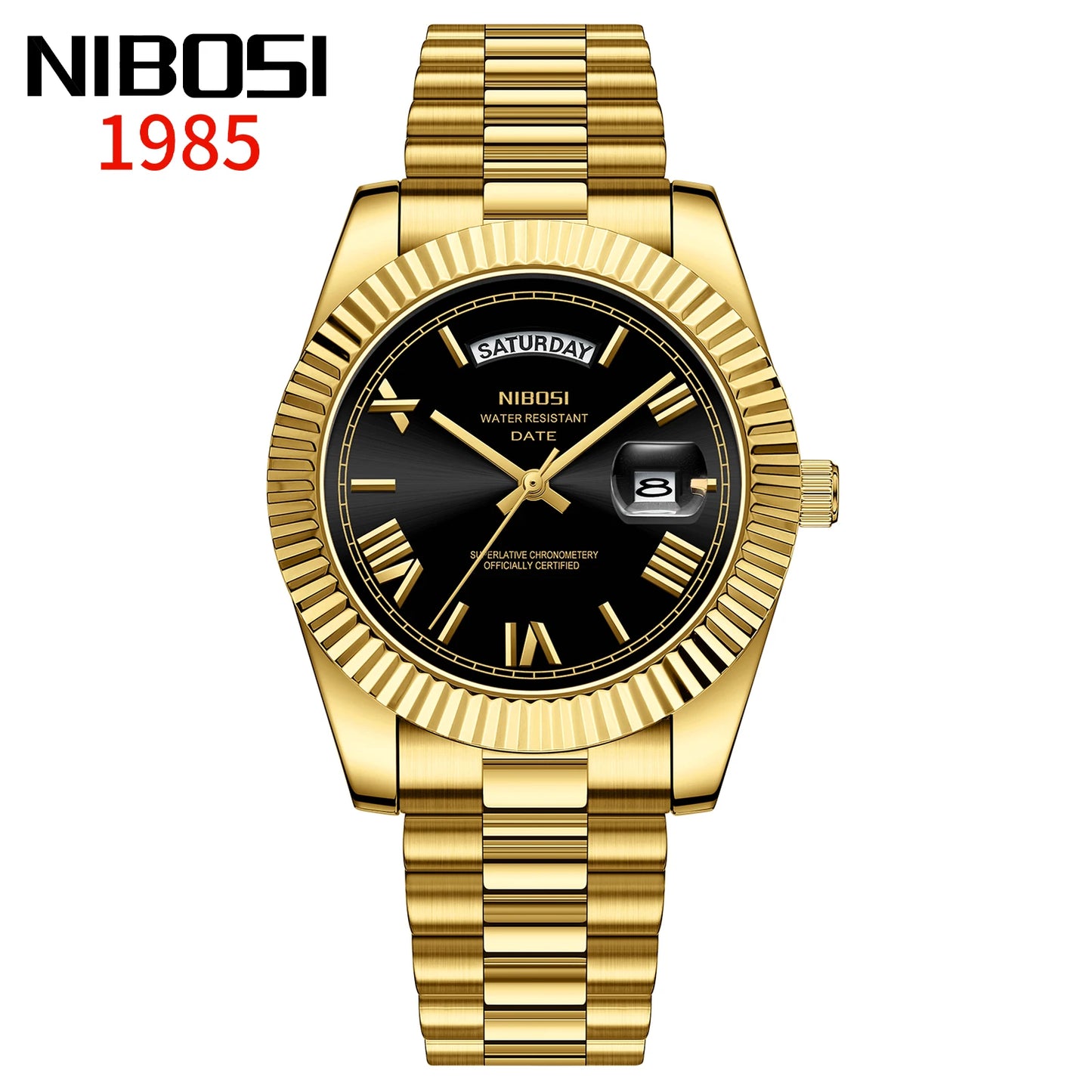 Nibosi relógios masculinos de luxo marca superior relogio masculino famoso moda casual vestido relógio militar quartzo relógios pulso saat