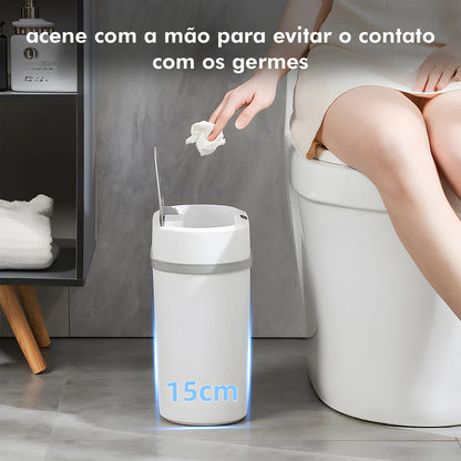 Lixeira Automática com Sensor, Lixeira de Banheiro, Lixeira Automática, Lixeira para Cozinha, Lixeira Inteligente com Sensor, 12L