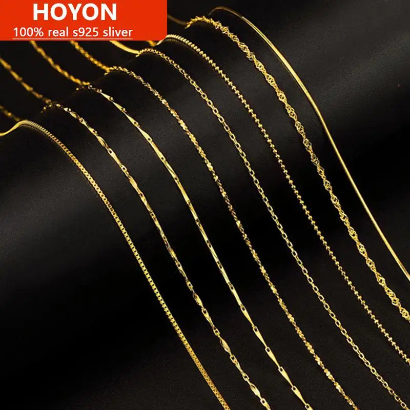 Colar Feminino Hoyon Puro 14k Banhado a Ouro – Joia Elegante e Sofisticada para o Pescoço