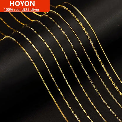 Colar Feminino Hoyon Puro 14k Banhado a Ouro – Joia Elegante e Sofisticada para o Pescoço