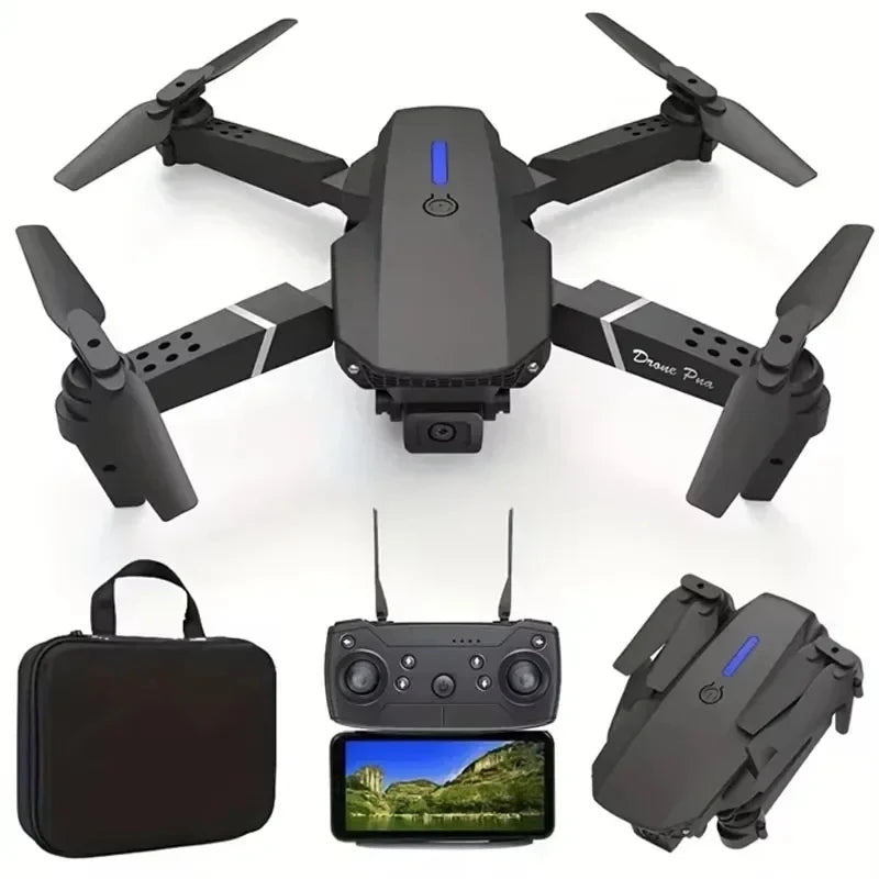 Drone Profissional E88 4K com Câmera HD 1080P, WiFi, FPV, Altura Hold e Design Dobrável