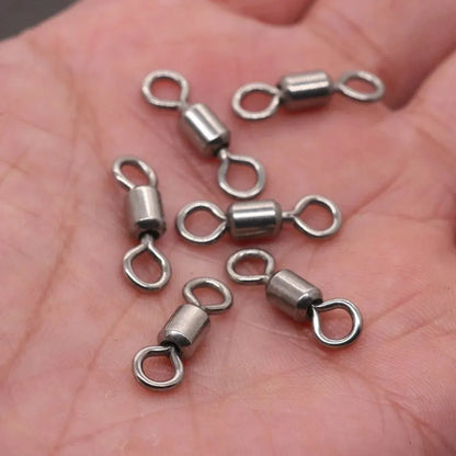 Girador para Pesca, aço inoxidável, conector sólido, 50Pcs.