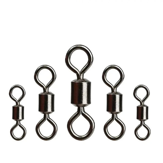 Girador para Pesca, aço inoxidável, conector sólido, 50Pcs.