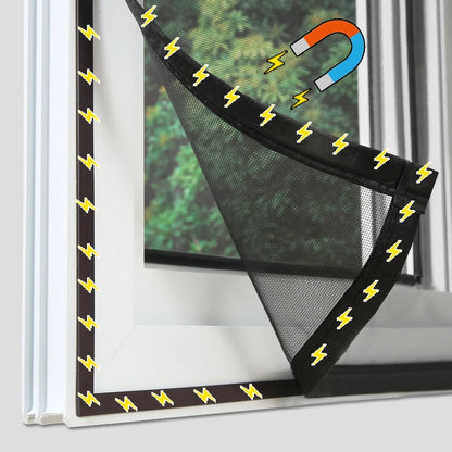 Tela de Janela Magnética Personalizável Preta, Tela Protetora contra Mosquitos, Cortinas para Casa, Tela Invisível Simples, Rede contra Mosquitos