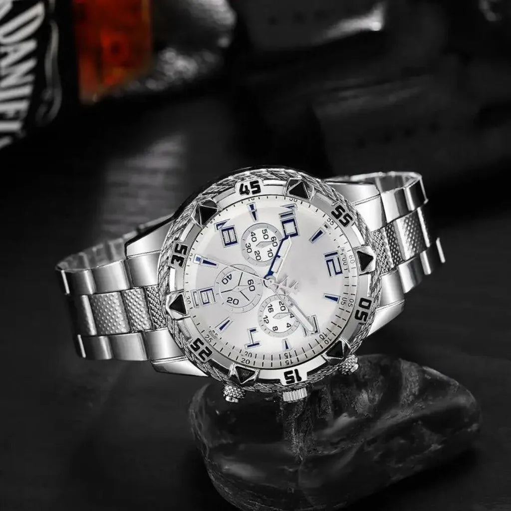 Relógio Masculino Pallyjane Silver - Metal, Prata, À Prova D'Água com LED Master