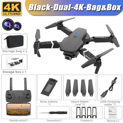 Drone Profissional E88 4K com Câmera HD 1080P, WiFi, FPV, Altura Hold e Design Dobrável