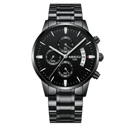 Relógio Masculino Nibosi - Marca Superior, Estilo Militar, Movimento Quartzo e Design Esportivo